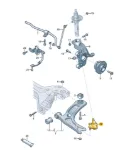 Suporte de esfera inferior direito Skoda Octavia 5E5, 5E6