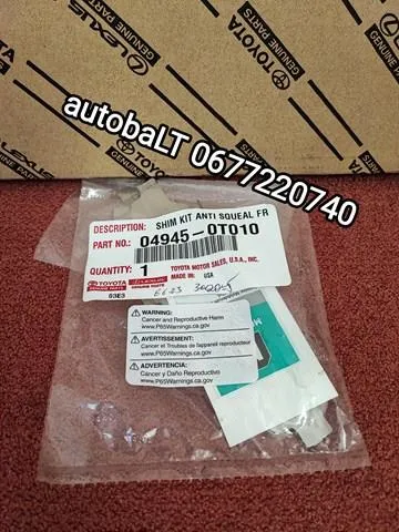 Chapa anti-ruído de fixação do freio de sapata dianteira 049450T010 Toyota