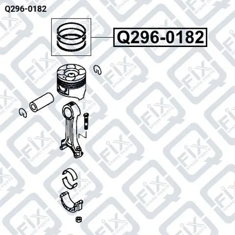Kit de anéis de pistão de motor, STD. 121087001200 NE/NPR
