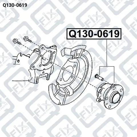Cubo traseiro Q1300619 Q-fix