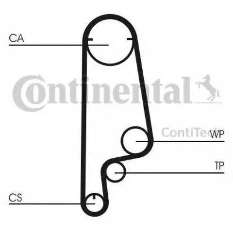 Correia do mecanismo de distribuição de gás CT546 Continental/Siemens