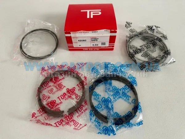 Kit de anéis de pistão de motor, 2ª reparação ( + 0,50) 42060050 TPR