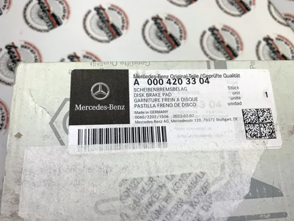 Sapatas do freio traseiras de disco A0004203304 Mercedes