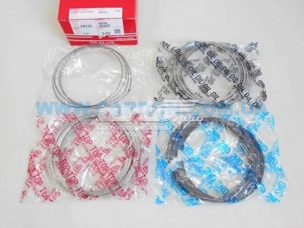 Kit de anéis de pistão de motor, 2ª reparação ( + 0,50) 34137050 TPR