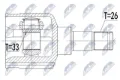 Junta homocinética interna dianteira esquerda Ford C-Max CB7