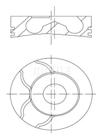 Pistão do kit para 1 cilindro, STD 021PI00122000 Mahle Original