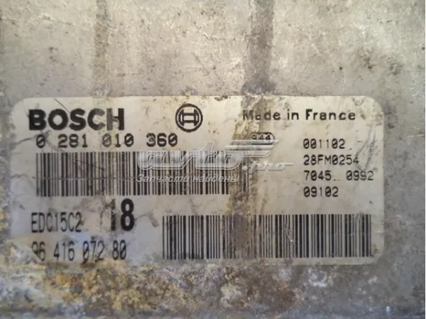 Módulo de direção (Centralina eletrônica) de motor 0281010360 Bosch