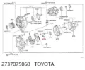 Porta-escovas do gerador Toyota RAV4 XA