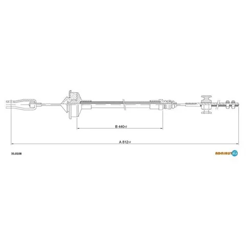 Cabo de embraiagem 350108 Adriauto