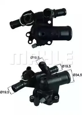 Caixa do termostato TI24883 Mahle Original