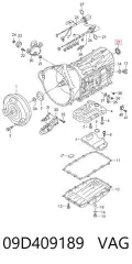 Vedação da Caixa Automática de Mudança (árvore-engrenagens) Audi Q7 4LB