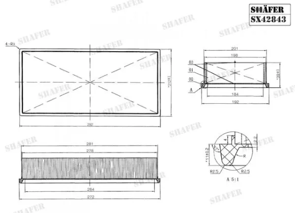 Kit de reparação da cremalheira da direção (do mecanismo), (kit de vedantes) HY9003KIT MSG