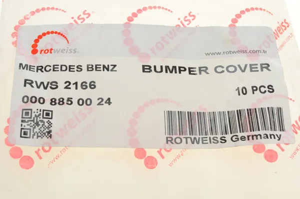 Tampão dianteira do pára-choque do gancho de reboque RWS2166 Rotweiss